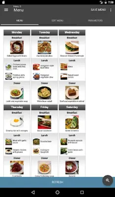 EasyMenu Balanced Meal Planner android App screenshot 3